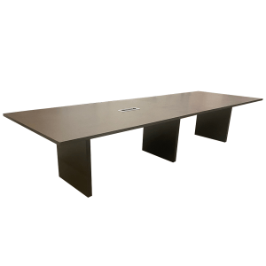 128" W OFS Shadow Grey Conference Table 2 pieces W/ 1 Data box 2 outlets,1 HDMI, 1 USB