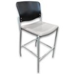 Used National Tag Series Grey Bar Stool W/ Espresso Back