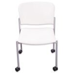 White Vinyl Task Chair by Kimball