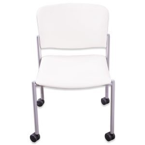 White Vinyl Task Chair by Kimball