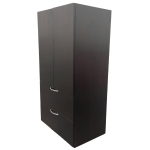 36" Kimball Espresso Cabinet W/ Two Drawer Lateral File and Silver Pull Handles