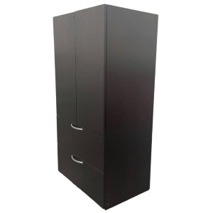 36" Kimball Espresso Cabinet W/ Two Drawer Lateral File and Silver Pull Handles