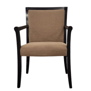 Kimball Acapella Side Chair Cream Upholstery W/ Espresso Frame