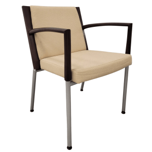 Kimball Adagiato Series Side Chair Fully Upholstered Back In Tan