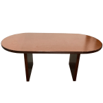72" National Mahogany Racetrack Conference Table W/ Reeded Edge